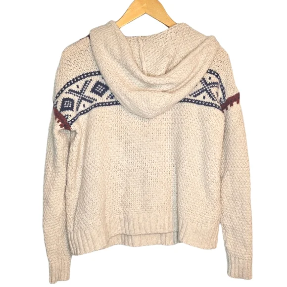 Madewell Alpaca Fair Isle Hoodie Sweater size XS - Picture 3 of 5